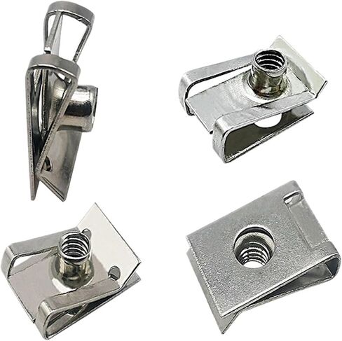 10pcs U TY>pe Clips Stainless Steel with M6 M5 M4 M8 8/6/5/4 Mm Reed Nuts for Car Motorcycle Scooter(M4) in Saudi Arabia