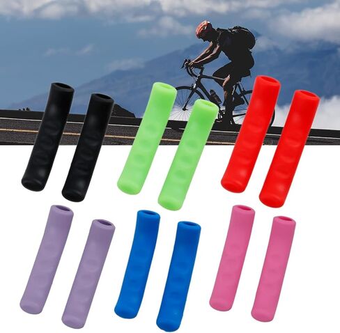 2 Pcs Bike Brake Lever Grip Protector Cover, Shock Absorption Scratch Proof Bike Brake Handlebar Covers, Anti-Slip Brake Handle Silicone Sleeve for Mountain Road Bike Cycling Accessorie in Kuwait