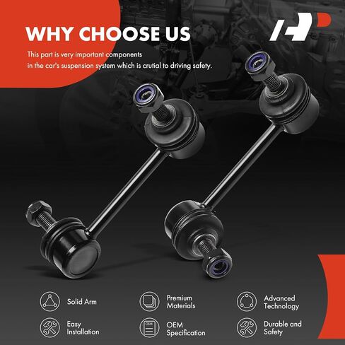 A-Premium 2 × روابط شريط التأثير الأمامي أو الخلفي روابط مثبت ، متوافقة مع MAZDA MX-5 MIATA 2006-2014 ، CX-7 CX7 2007-2012 ، RX-8 RX8 2004-2011 & FORD Probe 1993-1997 in Saudi Arabia