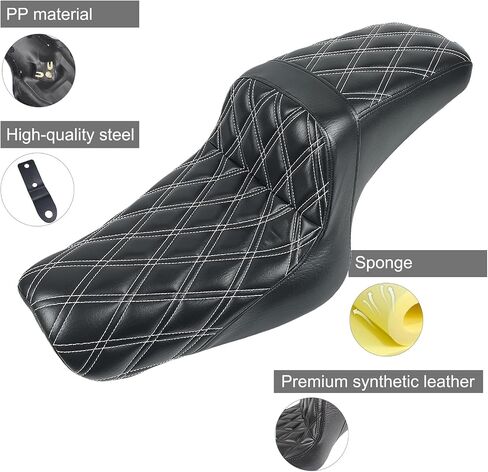 Motorcycle Seats fit Harley Sportster Seat for Harley Sportster 883 1200 X48 Iron883 XL883N 2009-UP Seventy two Forty Eight Front Rear Driver Passenger Seat Two Up seat for 3.3up-4.5 GAL Fuel Tanks in Saudi Arabia