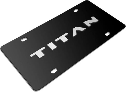 ل Nissan Titan Name 3D Brush Metal Look Logo Logo Black Stainless Steel Plate in Kuwait