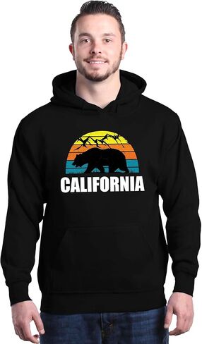 Shop4ever California State Bear Mountains Retro Horizon Hoodie Sweatshirts in Kuwait