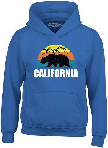 Shop4ever California State Bear Mountains Retro Horizon Hoodie Sweatshirts in Kuwait