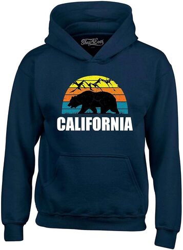 Shop4ever California State Bear Mountains Retro Horizon Hoodie Sweatshirts in Kuwait