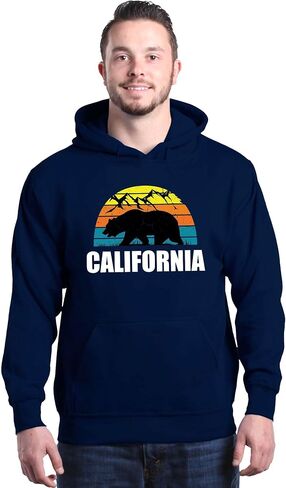 Shop4ever California State Bear Mountains Retro Horizon Hoodie Sweatshirts in Kuwait