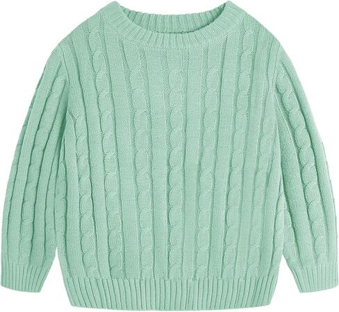 Haloumoning Boys Crewneck Cable Knit Sweaters Kids Long Sleeve Chunky Pullover Tops 4-14 Years in Kuwait