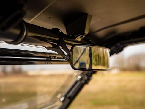 SuperATV 17 "مرآة المنحنى الخلفي المنحني مع 1.75" المشابك لـ Honda Pioneer/Kawasaki Teryx/Cfmoto Zforce/Polaris RZR/Ranger/General (انظر التركيب) | مرآة View الخلفية UTV تحتوي على مشابك الألمنيوم in Saudi Arabia