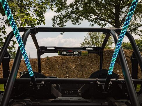 SuperATV 17 "مرآة المنحنى الخلفي المنحني مع 1.75" المشابك لـ Honda Pioneer/Kawasaki Teryx/Cfmoto Zforce/Polaris RZR/Ranger/General (انظر التركيب) | مرآة View الخلفية UTV تحتوي على مشابك الألمنيوم in Saudi Arabia