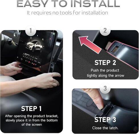 AUTOR Hideable Tesla Under Screen Storage for 2024-2025 Model 3 Highland and 2025 Model Y Juniper Center Console Organizer Tray Model Y /3 Accessories in Kuwait