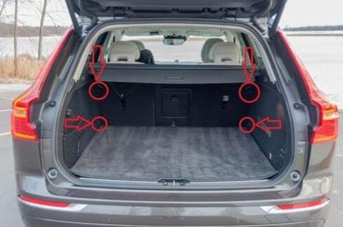 Trunk Behind Seats Organizer Cargo Net for Volvo XC60 2010-2025-شبكة شحن على طراز ANVELOPE لشاحنة سيارات الدفع الرباعي-تخزين مركبة مركبة منظمات السيارة المتوسطة المتميزة-متوافقة مع XC60 in Kuwait