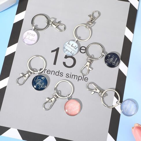 30 PCS Inspirational Keychain Bulk Key Ring for Women Men Teacher Employee Appreciation Positive Office Business Favors in Saudi Arabia