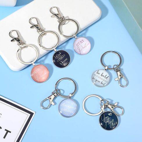 30 PCS Inspirational Keychain Bulk Key Ring for Women Men Teacher Employee Appreciation Positive Office Business Favors in Saudi Arabia
