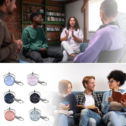 30 PCS Inspirational Keychain Bulk Key Ring for Women Men Teacher Employee Appreciation Positive Office Business Favors in Saudi Arabia