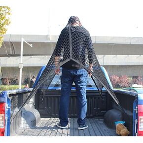 شبكة بضائع لسرير الشاحنة الصغيرة، شبكة بضائع لسرير الشاحنة، شبكة بضائع مرنة للغاية، شبكة بضائع للشاحنة وشبكة بضائع للشاحنة، شبكة شبكية لسرير الشاحنة مقاس 4 × 4 بوصة تمتد إلى 7 × 7 بوصة (طبقة التوقيع) in Kuwait