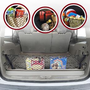 Envelope Style Automotive Elastic Trunk Cargo Net for GMC Yukon 2015-2020 - Premium Trunk Organizer and Storage - Luggage Net for SUV - Car Organizer for GMC Yukon 2015-2020