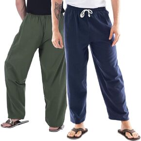 Men Lounge Pants Blue + Green-L