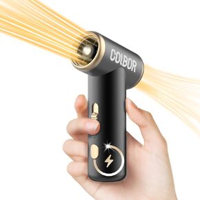منفاخ هواء مضغوط، منفاخ هواء كهربائي COLBOR AirMaxx A1 100000 دورة في الدقيقة لاسلكي مع ضوء LED وفوهة منظف هواء مضغوط قابل لإعادة الشحن للوحة مفاتيح الكمبيوتر، منفاخ هواء مضغوط-منفاخ كهربائي