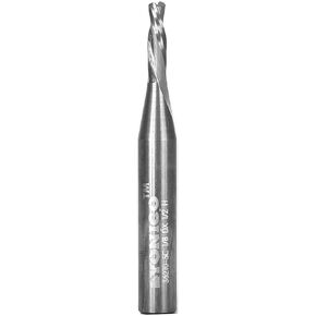 YONICO Downcut Router Bits Spiral 2 Flute Solid Carbide CNC Low Helix End Mill 1/8-Inch Dia. 1/4-Inch Shank 36210-SC