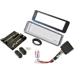 Mount Radio Stereo Install Dash Kit w/Harness and Clear SPLASHGUARD Compatible with Harley Davidson FLHT