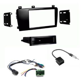 Single or Double DIN Car Stereo Radio Install Dash Kit, Wire Harness, Antenna Adapter Combo Made for Volvo 2005-2007 V70/XC70, 2005-2009 S60- with Factory Premium amp