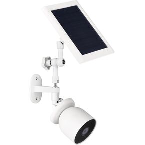 حامل حائط 2 في 1 لكاميرا Google Nest Cam الخارجية واللوحة الشمسية، زاوية قابلة للتعديل 360 درجة توفر رؤية أفضل للوحة الشمسية (أبيض) in Kuwait