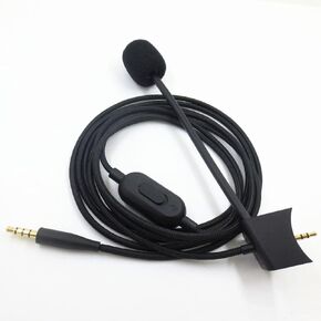 كابل ميكروفون QC35II Boom، كابل صوت بديل لسلك الميكروفون ومفتاح كتم الصوت للتحكم في مستوى الصوت متوافق مع سماعات Bose QC35 وQuietComfort 35 II للكمبيوتر الشخصي، PS4، PS5، وحدة تحكم Xbox One in Kuwait