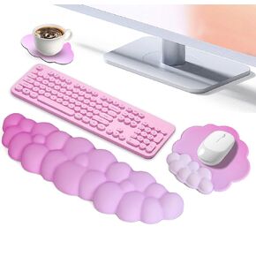 مسند معصم للوحة المفاتيح السحابية - مجموعة مسند معصم مريح للفأرة السحابية من إسفنج الذاكرة لدعم المعصم مع قاعدة مضادة للانزلاق للمنزل والمكتب والكمبيوتر المحمول وألعاب الكمبيوتر in Kuwait
