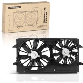 A-Premium Engine Radiator Cooling Fan Assembly Compatible with Select Chevrolet & Pontiac & Saturn Models - Malibu 2004-2012, G6 2005-2010, Aura 2007-2009 - Replace# 15254643, 15788745