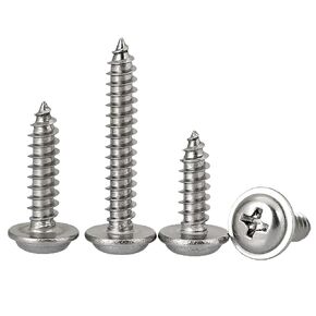 420pcs M2 M3 M4 Phillips Truss Head Self-Tapping Wood Screws,Wafer Head Wood Screws,Pan Head with Washer Tapper Screws Assortment Kit for Wood,Plastic and Soft Metal,13 Sizes,Black Carbon Steel