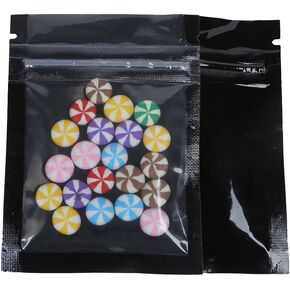QQ Studio Clear/Colored Mylar Zip Lock Bags w/Tear Notch 6.5x9cm (2.5x3.5") (Clear/Silver/White)