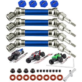 Drive Shaft CVD Axles for 1/10 Arrma Senton Granite 3s Blx&Mega550,Vortek 3s Blx,4Pcs RC Upgrades Parts,Front Rear Driveshafts,Part #ARAC4041,Navy Blue (More Power)