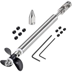 uxcell 4mm Drive Shaft, L130mm Shaft, L80mm Sleeve, D36mm Propeller, Fit for 5mm Motor Shaft