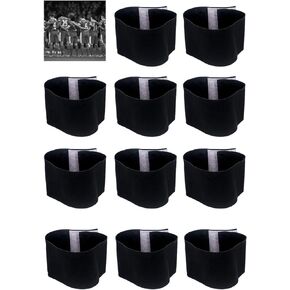 Black Mourning Band Soccer Football Mourning Armband,Elastic Adjustable Funeral Armband,11 Pcs