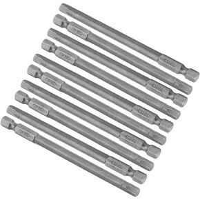 Utoolmart H1.5 Magnetic Hex Head Screwdriver Bits, 1/4 Inch Hex Shank 100mm Length S2 Power Tools 10Pcs