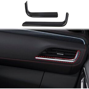 Carbon Fiber Dashboard Side Air Vent AC Outlet Cover Trim for 2021-2023 Chevy Tahoe Suburban for 2021-2023 GMC Yukon