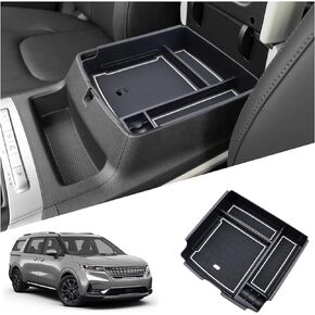 Fit Kia Carnival Door Slot Mats 2022+ Kia Carnival Cup Holder Inserts Kia Carnival Accessories Center Console Liner Mats Compatible with 2022 2023 2024 Kia Carnival(17 PCS/Sets)