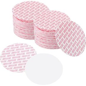 PATIKIL 63mm/2.46inch Foam Lid Liner, 100Pcs PS Foam Resistant Tamper Pressure Sensitive Seal for Bottle Cap Liners Seals, White Red