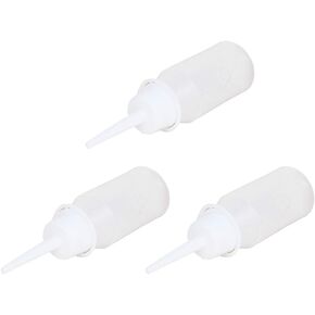 Utoolmart 3pcs Squeeze Bottle 50ml Plastic Glue Oil Bottle Wash Bottles for DIY Label Tattoo