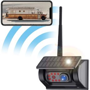 كاميرا احتياطية لاسلكية للسيارة الشمسية: كاميرا احتياطية واي فاي لهاتف iPhone، كاميرا احتياطية مغناطيسية قابلة لإعادة الشحن 1080P IP69، كاميرا رؤية أمامية/خلفية لشاحنة مقطورة حافلة RV قارب in Kuwait