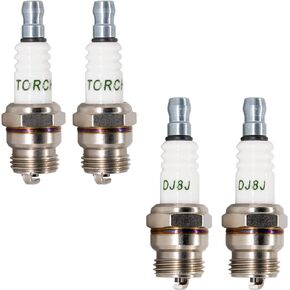 4PK TORCH DJ8J Spark Plug Replace for CHAMPION DJ8J DJ7J RDJ7J 847 850, for NGK BM6F, for MTD 753-06847 753-06193 794-00055A, OEM