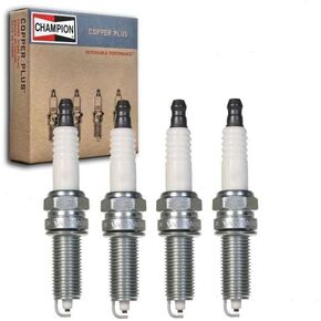 4 pc Champion Copper Plus Spark Plugs compatible with Hyundai Elantra 1.6L 1.8L L4 2011-2019