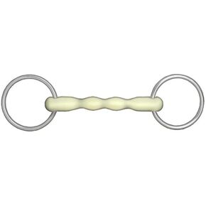 HORZE Apple Flavor Mullen Mouth Loose Ring Snaffle Bit