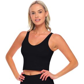 Women’s Yoga Top Longline Wirefree Padded Medium Support Sports Bra