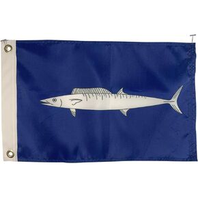 12x18" Wahoo Boat Fishing Flag, All Weather Nylon for Outdoor, Made In USA