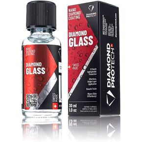 Diamond Glass - 12 Month Hydrophobic Lasting Protection; Effortless, Single-Layer Application; Nanodiamond Coating; Smooth Finish (30 milliliters)