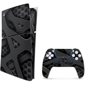 MightySkins Skin Compatible with Playstation 5 Slim Disk Edition Console Only - CBD Black | Protective, Durable, and Unique Vinyl Decal wrap Cover | Easy to Apply | Made in The USA