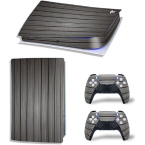 for Playstation 5 Digital Skin - Including PS5 Controller Skin and PS5 Console Skin, Shell Skin for PS5 Console Digital Version(Gray Grain)
