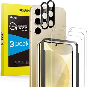 SPARIN 3+2 Pack Screen Protector for Samsung Galaxy S23 5G 6.1 Inch with Camera Lens Protector, 9H Tempered Glass with Easy Installation Frame, Case Friendly, Anti-Scratch