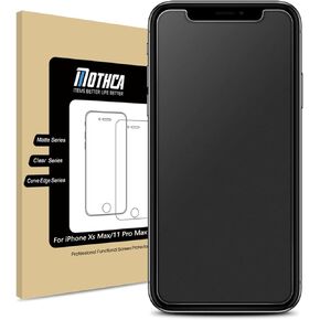 Mothca Matte Glass Screen Protector for iPhone 11 Pro Max/iPhone XS Max 6.5-inch, Anti-Glare & Anti-Fingerprint Tempered Glass Film, Case Friendly, Easy to Install, Bubble Free - Smooth as Silk