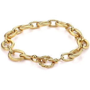 Cable Bracelet for Women Girls Circle Bangle Rolo Chain Link Bracelets Designer Inspire Silver Gold Bracelets